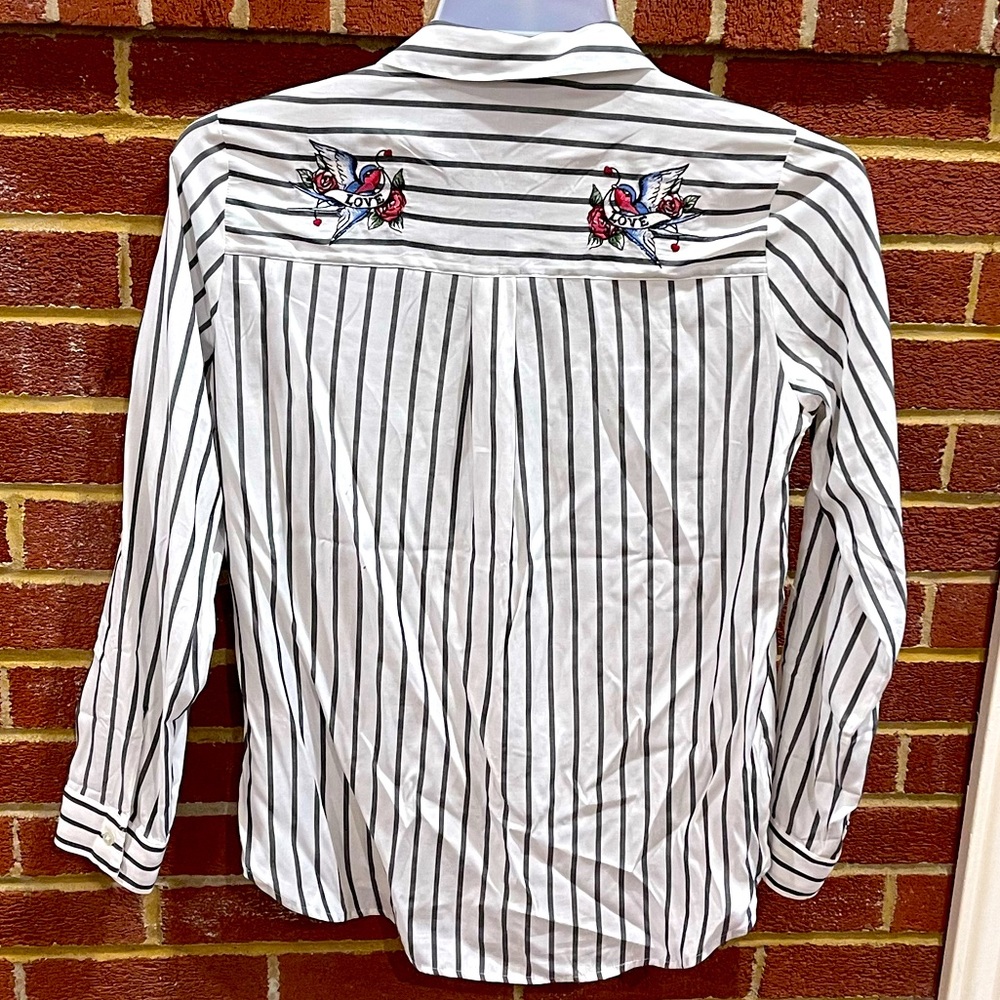 Embroidered Back Express Portofino Button Down Dress Shirt